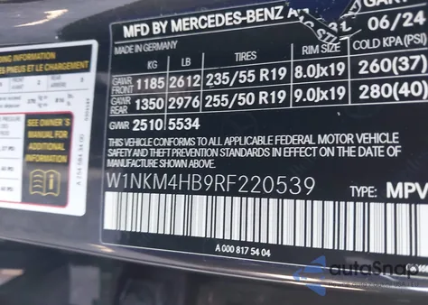 2024 Mercedes-Benz Glc 300 4Matic Suv from USA, damaged, VIN W1NKM4HB9RF220539